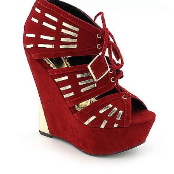 " THE ULTIMATE STACKED " (RARE THROWBACK WEDGE) RED - Picture 1 of 7